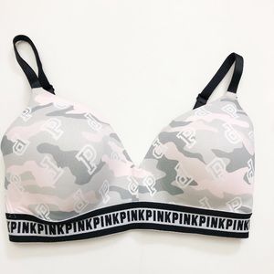 Victoria Secret PINK Wear Everywhere Bra Camo 36D